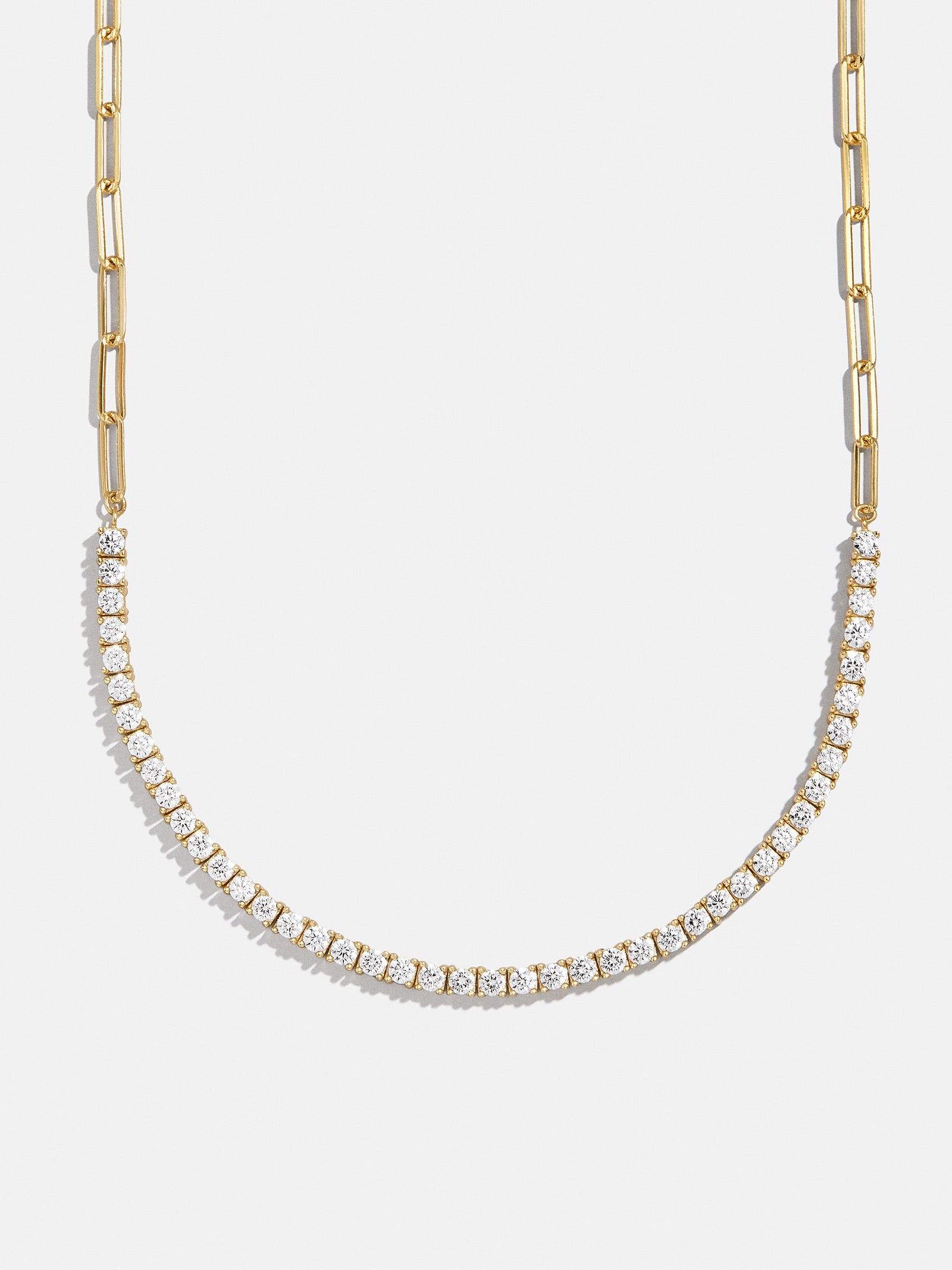 Harper 18K Gold Tennis Necklace - Gold/Pavé