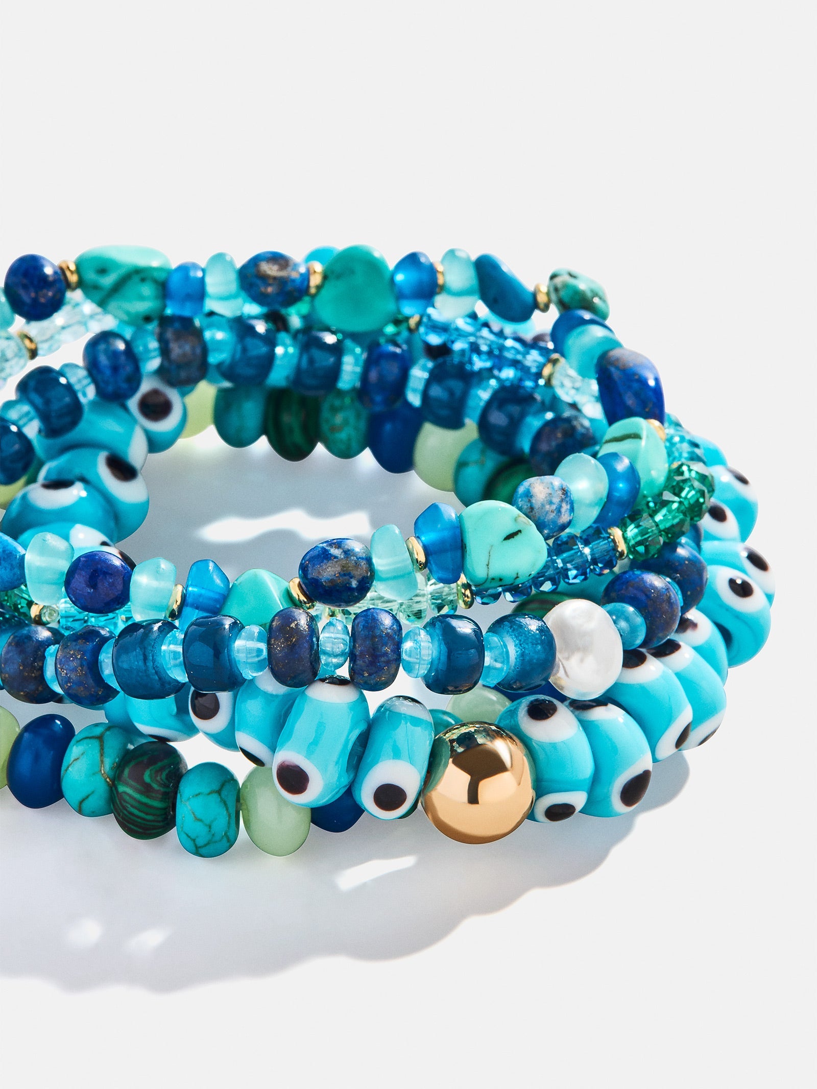 Darcy Beaded Bracelet Set - Blue