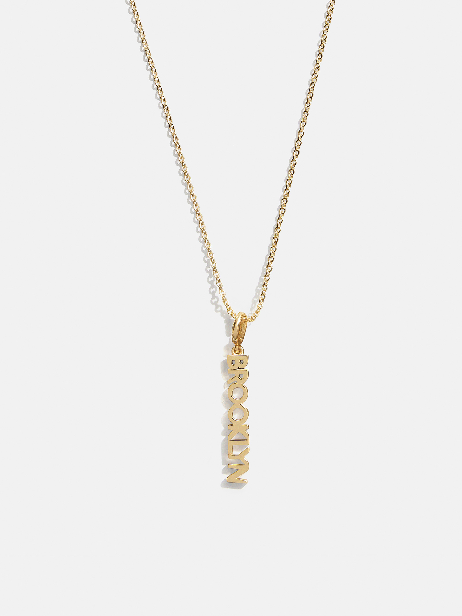 Mini Gold Block Cluster Custom Nameplate Necklace - 1 Name